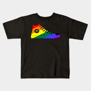 LGBTQ Shoe Pride Moth Rainbow Flag Kids T-Shirt